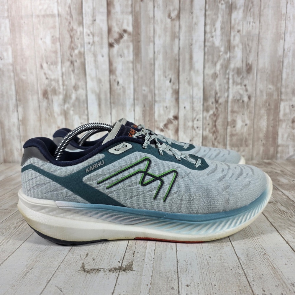 Karhu Fusion Ortix Mens Running Shoes Gray Blue Green‎ F101810 Size 11.5